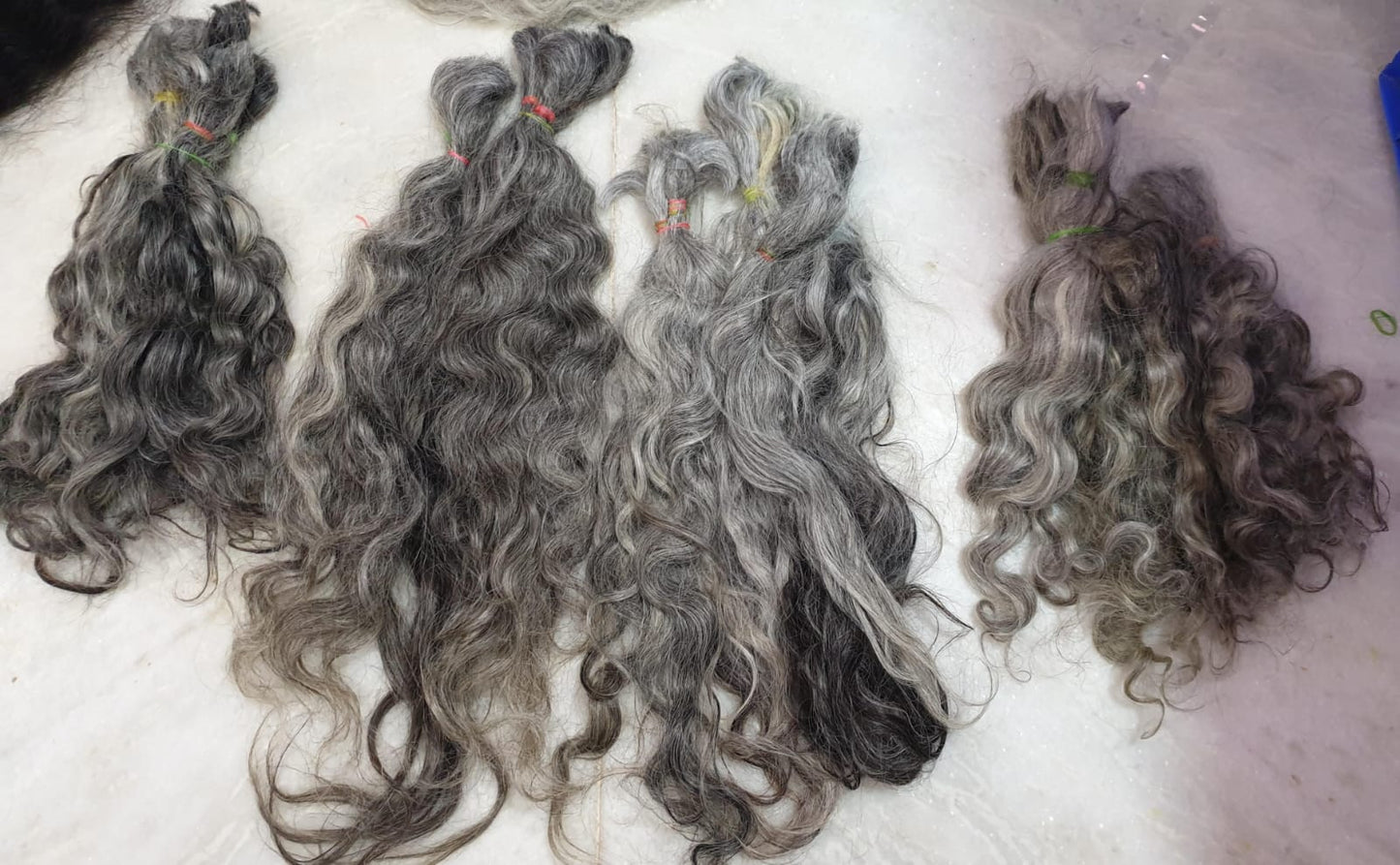 BULK / BRAIDING HAIR ( Natural / Gray & Blonde)